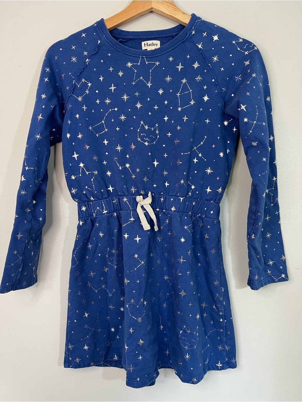 Hatley Royal Blue Cotton Constellation Stars Car Dress Girl’s 12